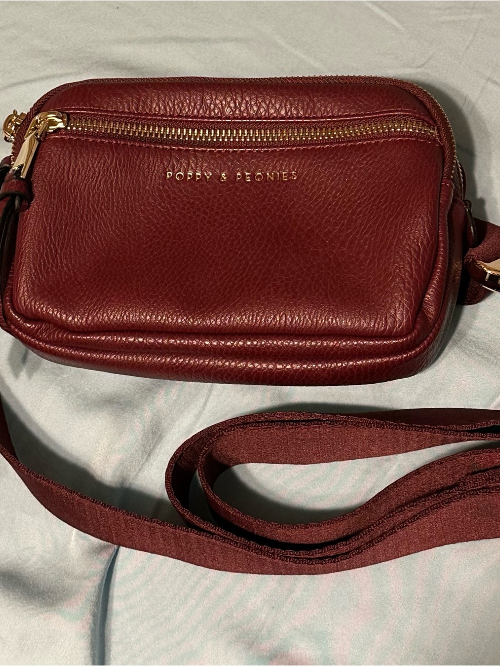 Poppy & Peonies On the Run Belt/Chest Crossbody Bag- Berry